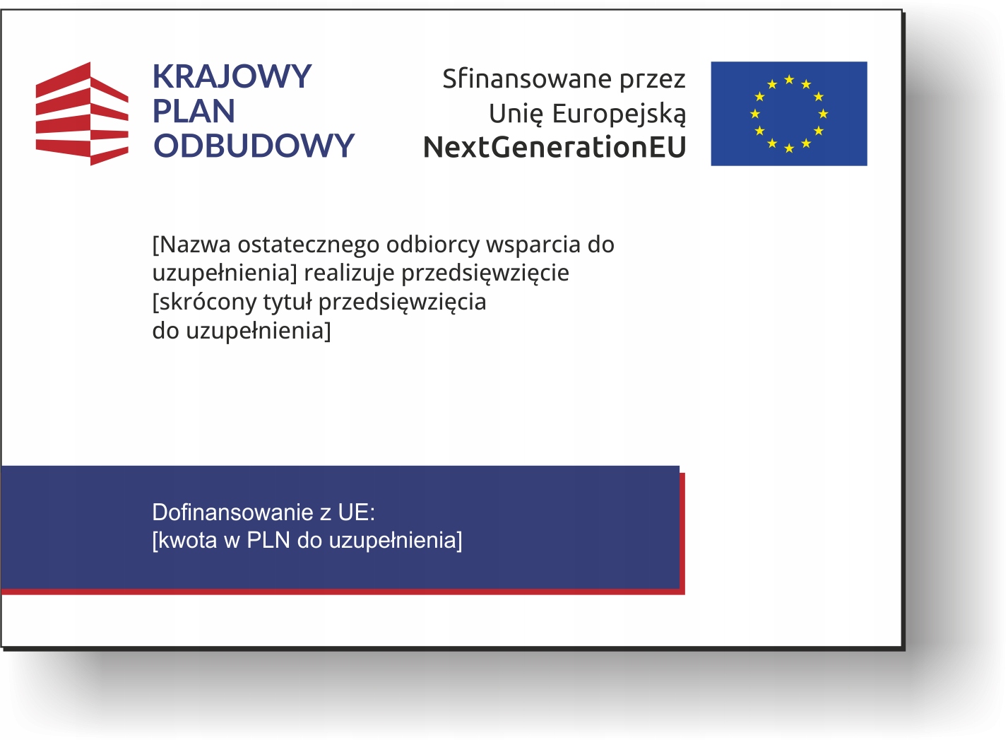 Národný plán rekonštrukcie KPO platňa, A3, PVC 3mm - UV, vysoká kvalita